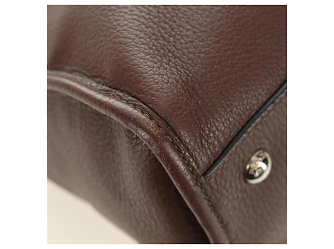 PRADA Hand Bag Leather 2way Brown Silver - vista 14