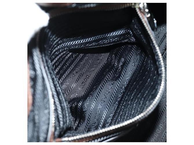 PRADA Hand Bag Leather 2way Brown Silver - vista 29