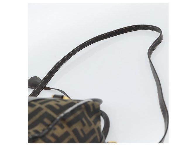 FENDI Zucca Canvas Handtasche 2-Wege Schwarz Braun - Ansicht 13