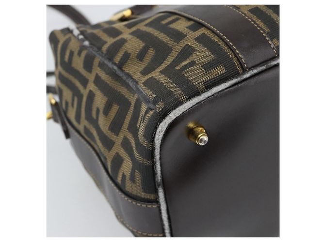FENDI Zucca Canvas Handtasche 2-Wege Schwarz Braun - Ansicht 20