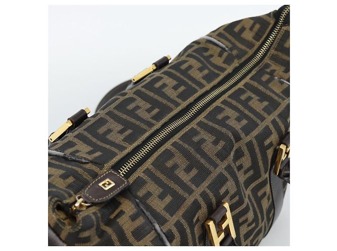 FENDI Zucca Canvas Handtasche 2-Wege Schwarz Braun - Ansicht 8