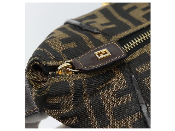 FENDI Zucca Canvas Handtasche 2-Wege Schwarz Braun - Ansicht 9