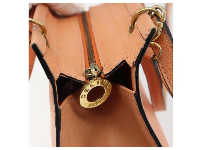 Céline CELINE Hand Bag Leather 2way Orange Gold - vista 18