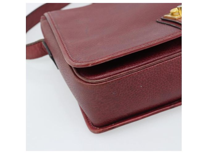 Céline CELINE Shoulder Bag Leather Bordeaux Gold - vista 12