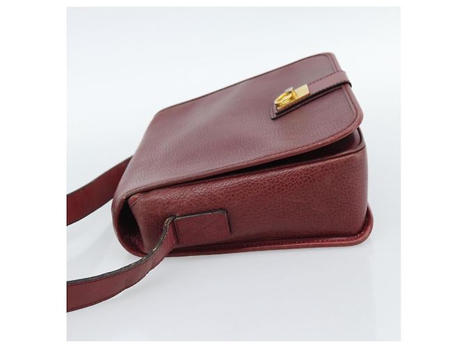 Céline CELINE Shoulder Bag Leather Bordeaux Gold - vista 4