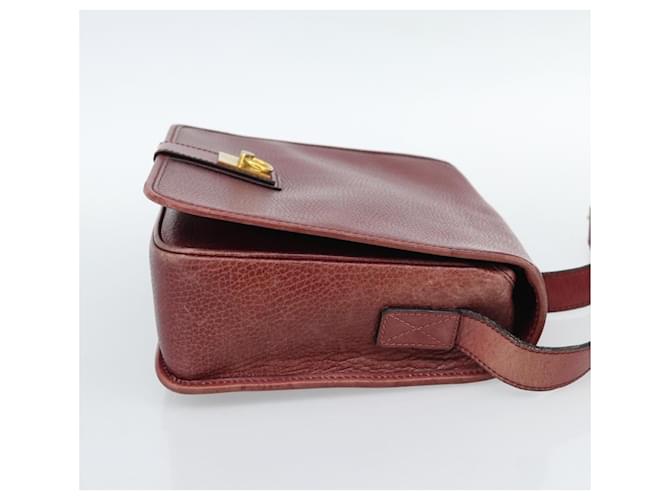 Céline CELINE Shoulder Bag Leather Bordeaux Gold - vista 5