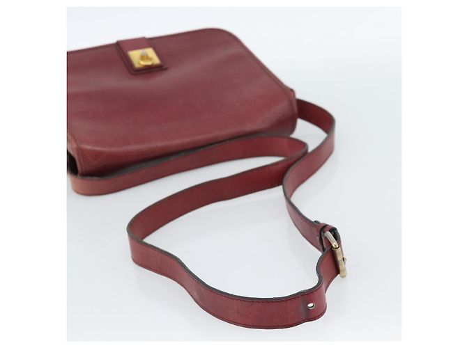 Céline CELINE Shoulder Bag Leather Bordeaux Gold - vista 7