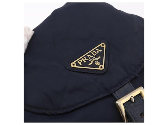 PRADA Backpack Nylon Navy Gold - vista 17