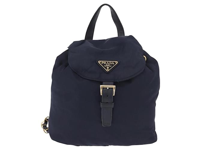 PRADA Backpack Nylon Navy Gold - vista 2
