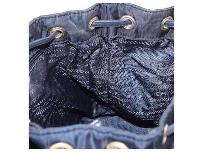 PRADA Backpack Nylon Navy Gold - vista 23