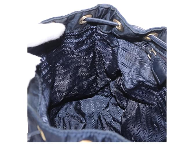 PRADA Backpack Nylon Navy Gold - vista 24