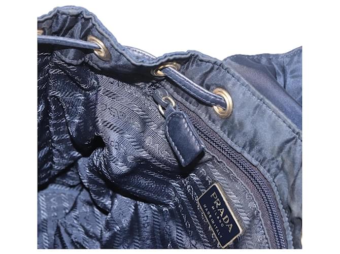PRADA Backpack Nylon Navy Gold - vista 25