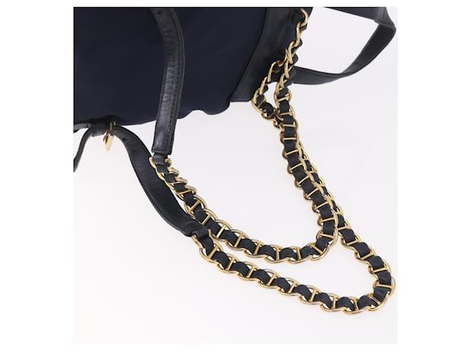 PRADA Backpack Nylon Navy Gold - vista 9