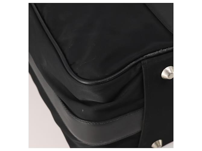 PRADA Boston Bag Nylon Black Silver - vista 13