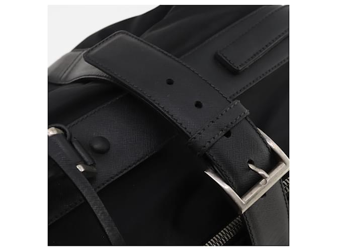PRADA Boston Bag Nylon Black Silver - vista 18