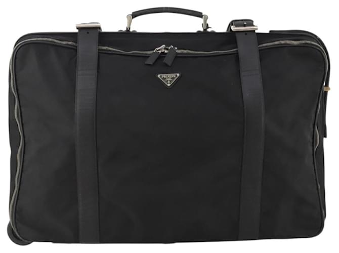 PRADA Boston Bag Nylon Black Silver - vista 2