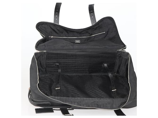 PRADA Boston Bag Nylon Black Silver - vista 20