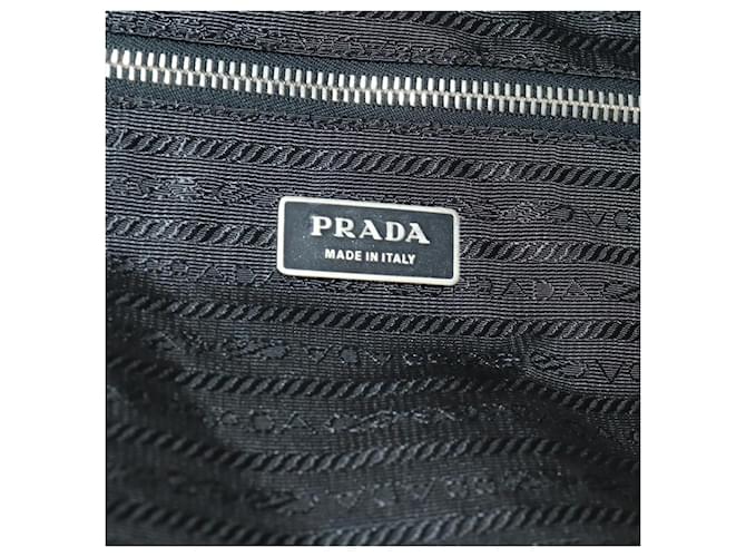 PRADA Boston Bag Nylon Black Silver - vista 22