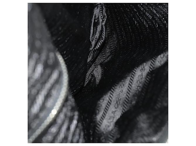 PRADA Boston Bag Nylon Black Silver - vista 24
