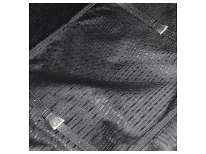 PRADA Boston Bag Nylon Black Silver - vista 25