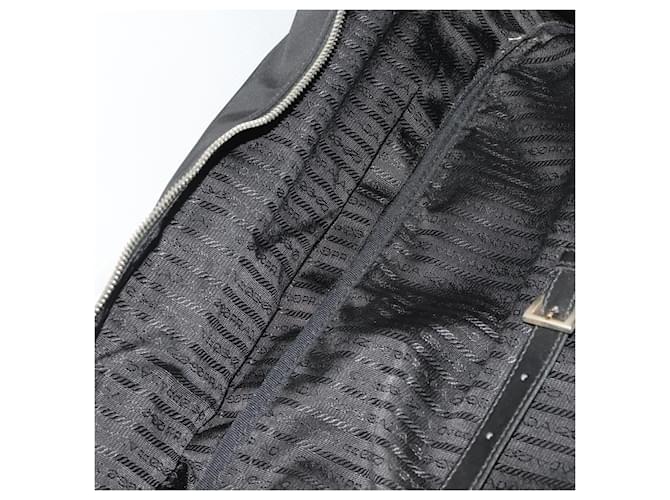 PRADA Boston Bag Nylon Black Silver - vista 27