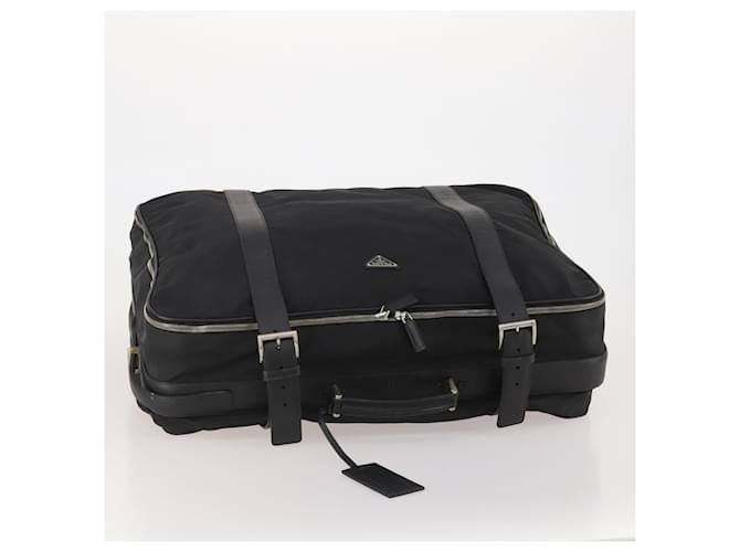 PRADA Boston Bag Nylon Black Silver - vista 6