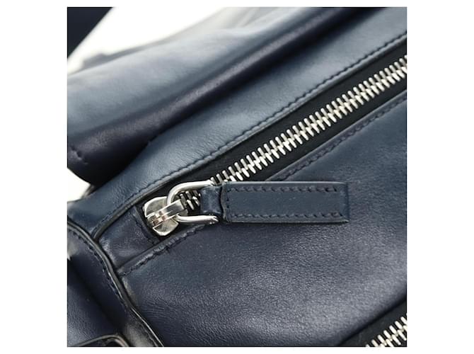 PRADA Shoulder Bag Leather Navy Silver - vista 23