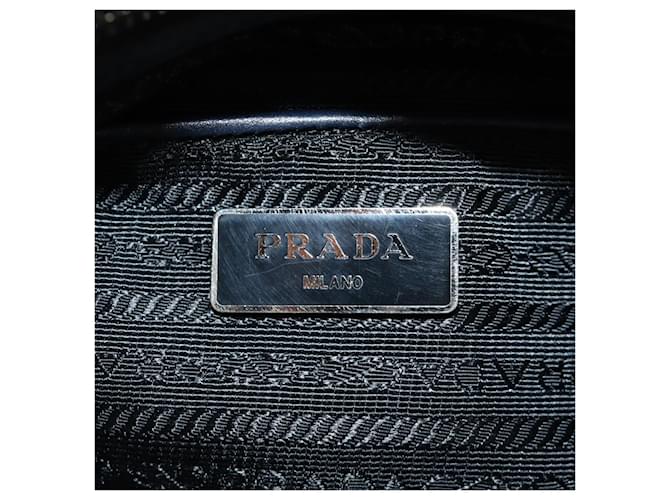 PRADA Shoulder Bag Leather Navy Silver - vista 24