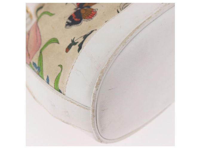 GUCCI Shoulder Bag Canvas Flora Beige Gold 007 14 0071 - vista 14