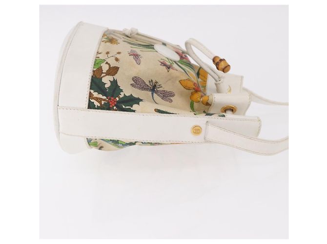 GUCCI Shoulder Bag Canvas Flora Beige Gold 007 14 0071 - vista 3