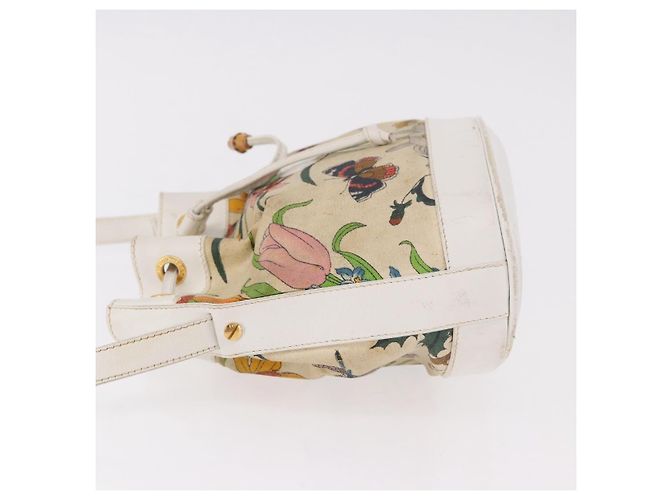 GUCCI Shoulder Bag Canvas Flora Beige Gold 007 14 0071 - vista 4