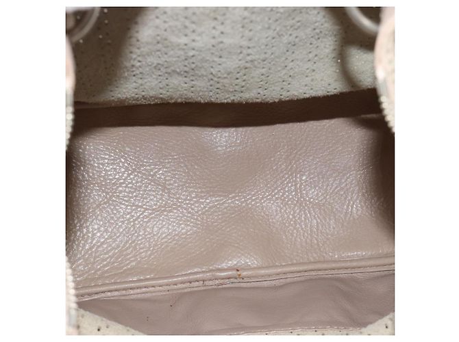 Chloé Chloe Kerala Hand Bag Leather Beige Silver - vista 10