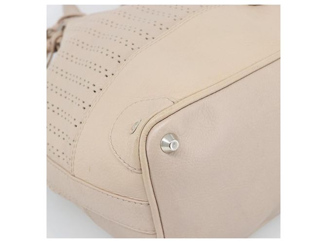 Chloé Chloe Kerala Hand Bag Leather Beige Silver - vista 16