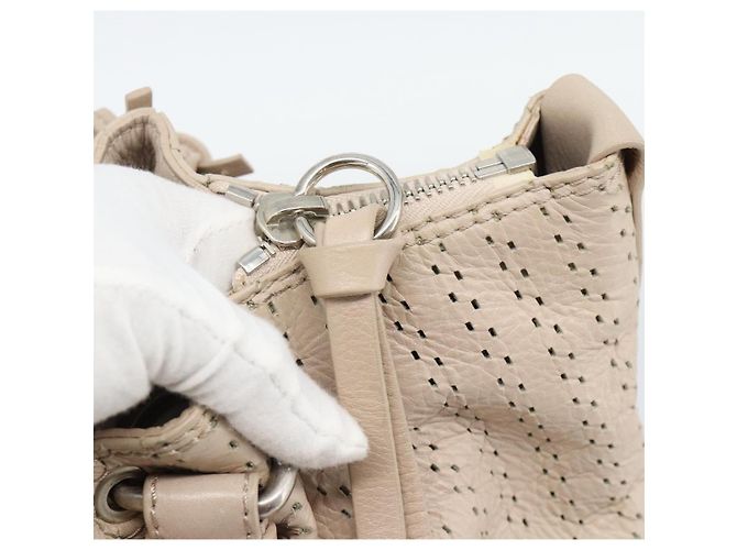 Chloé Chloe Kerala Hand Bag Leather Beige Silver - vista 21