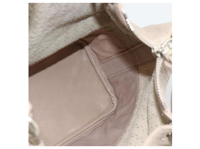 Chloé Chloe Kerala Hand Bag Leather Beige Silver - vista 22