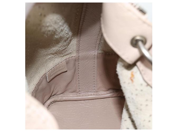 Chloé Chloe Kerala Hand Bag Leather Beige Silver - vista 23