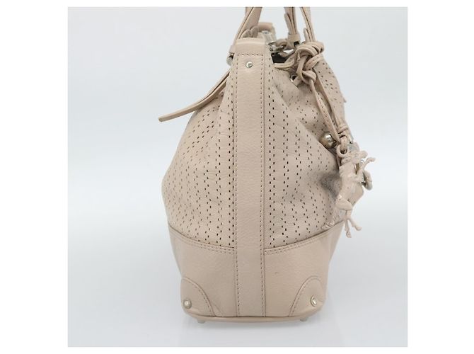 Chloé Chloe Kerala Hand Bag Leather Beige Silver - vista 3