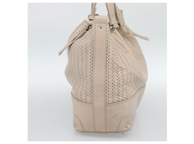 Chloé Chloe Kerala Hand Bag Leather Beige Silver - vista 4