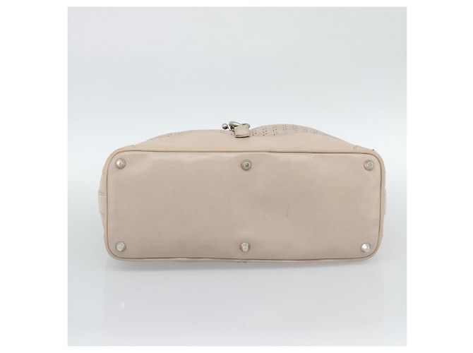 Chloé Chloe Kerala Hand Bag Leather Beige Silver - vista 5