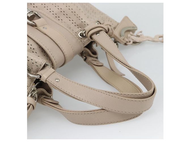 Chloé Chloe Kerala Hand Bag Leather Beige Silver - vista 7