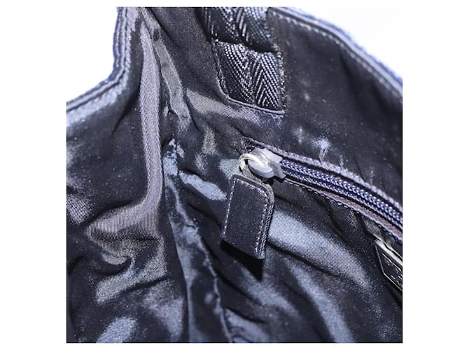 PRADA Hand Bag Velor Navy Silver - vista 21