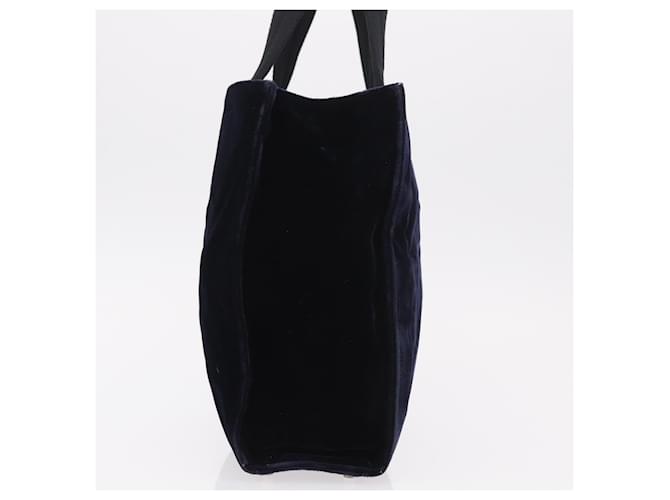 PRADA Hand Bag Velor Navy Silver - vista 3