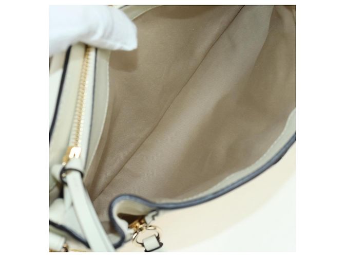 Chloé Chloe Fay Hand Bag Leather 2way White Gold - vista 10