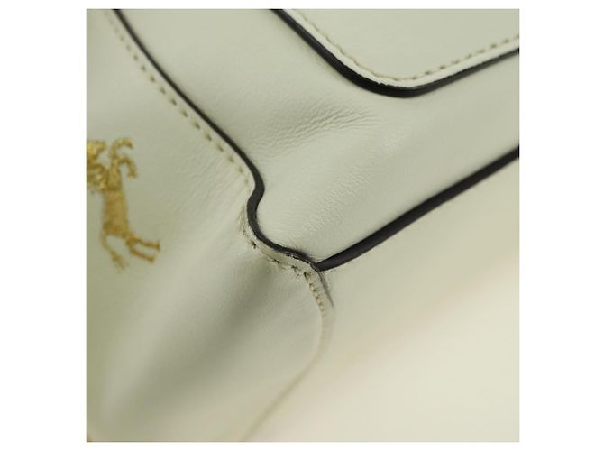 Chloé Chloe Fay Hand Bag Leather 2way White Gold - vista 16