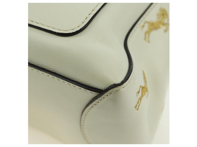 Chloé Chloe Fay Hand Bag Leather 2way White Gold - vista 17
