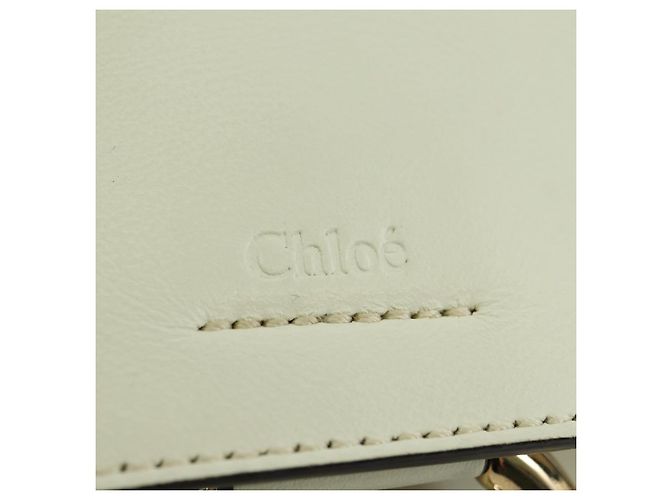 Chloé Chloe Fay Hand Bag Leather 2way White Gold - vista 18