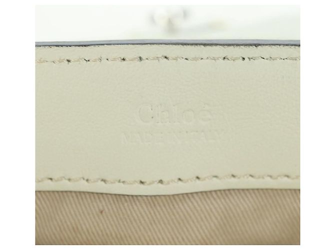 Chloé Chloe Fay Hand Bag Leather 2way White Gold - vista 19