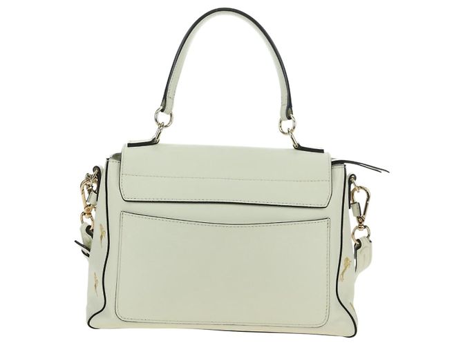 Chloé Chloe Fay Hand Bag Leather 2way White Gold - vista 2