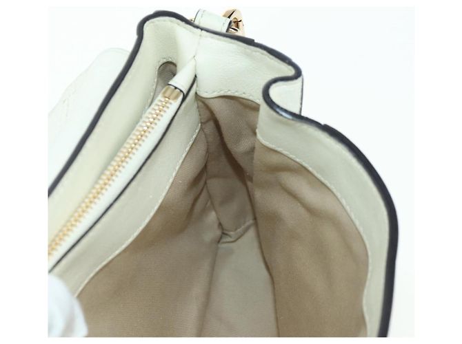 Chloé Chloe Fay Hand Bag Leather 2way White Gold - vista 20