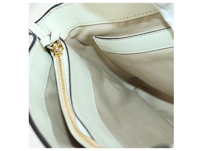 Chloé Chloe Fay Hand Bag Leather 2way White Gold - vista 24